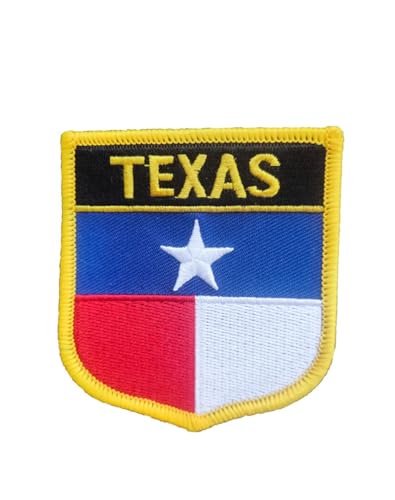 Ruoming 1 x Aufnäher mit Texas-Flagge, zum Aufbügeln oder Aufnähen, bestickt, taktische Militär-Nationalstaatsflagge (Texas) von Ruoming