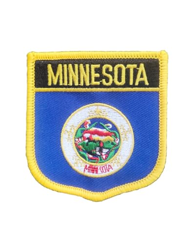 Ruoming 1 x Minnesota-Flagge, zum Aufbügeln oder Aufnähen, bestickt, taktische Militär-Nationalstaatsflagge (Minnesota) von Ruoming