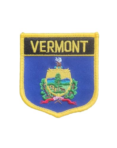 Ruoming 1 x Vermont-Flaggen-Aufnäher zum Aufbügeln oder Aufnähen, bestickt, taktische Militär-Nationalstaatsflagge (Vermont) von Ruoming