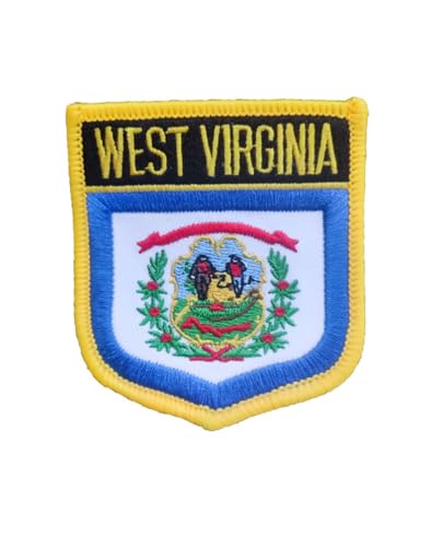 Ruoming 1 x West-Virginia-Flagge, zum Aufbügeln oder Aufnähen, bestickt, taktische Militär-Nationalstaatsflagge (West Virginia) von Ruoming