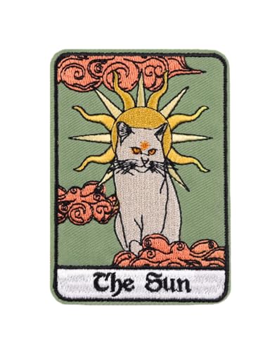 Tarotkarte Stickerei DIY Zubehör Sonne Mond Tier Patches Aufkleber (Tarot 5) von Ruoming