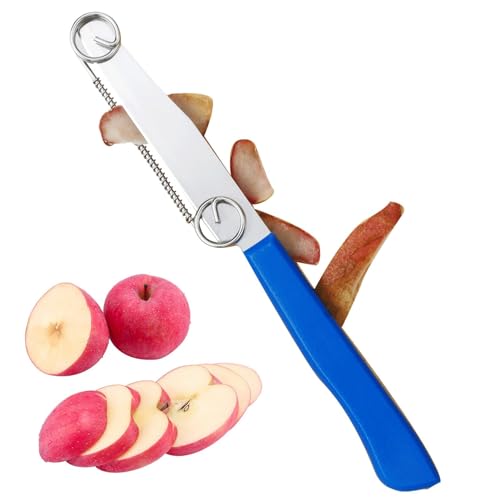 Obstschäler Und Messer 3 In 1 Multifunktions Sparschäler Gemüseschäler Pendelschäler Kartoffelschäler Tomatenschäler Universalschäler, Verstellbare Feder Für Käse, Zitrone, Kartoffeln, Knoblauch von Ruoptree