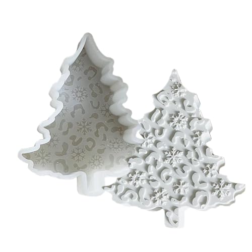 Silikonform Weihnachten, Silikonformen Gießformen Weihnachten, Weihnachtsbaum Teelichthalter Kerzenforme, Silikonformen Gießformen Kerzen Für Sojawachs Kerzen, Seife, Gips, Handwerk von Ruoptree