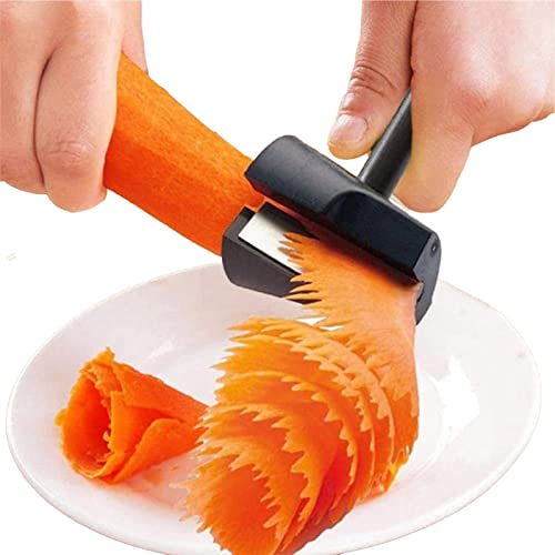 Rurunklee Karottenwickler-Werkzeug | Kreativer Spiraltrichter Blumenroller - Karottenspiralschneider Karottengemüseschneider Spiralschneider Gemüse Obstschneider Schärfer für die Küche von Rurunklee