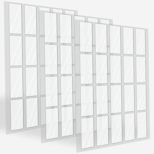 Rusoz Doppelseitiges Klebeband Extra Stark, Multifunktionales Wiederverwendbares Klebeband Doppelseitig Ablösbar 60 Piece Transparent Nano Tape Waschbar Breite 25mm, Länge 50mm von Rusoz