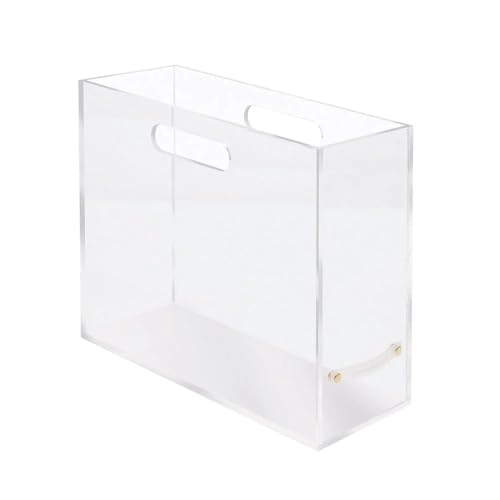 RUSSELL+HAZEL Acryl-Aktenbox, schmal, transparent, 11,4 x 31,1 x 25,4 cm von RUSSELL+HAZEL