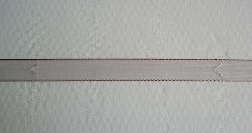 Raffrolloband 18 mm, Rapport (Schlaufenabstand) 15 cm/Aufmachung 10 m, Polyester, farbig halbtransparent, anthrazit von Ruther & Einenkel