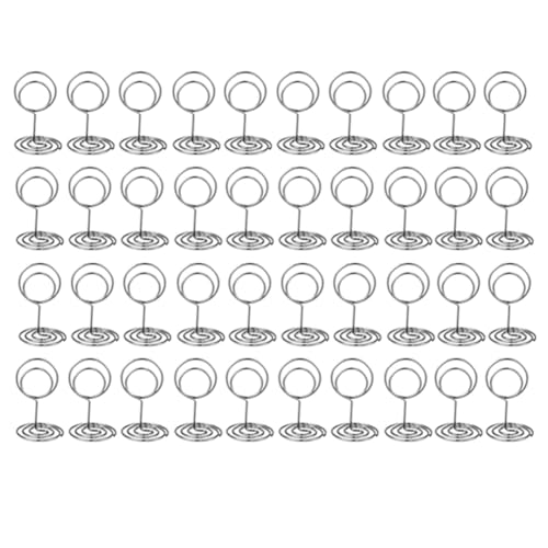 Ruuizksa 40 Stück Tischnummernhalter, Tischkartenhalter, Tischschildhalter für Hochzeit, Geburtstag, von Ruuizksa