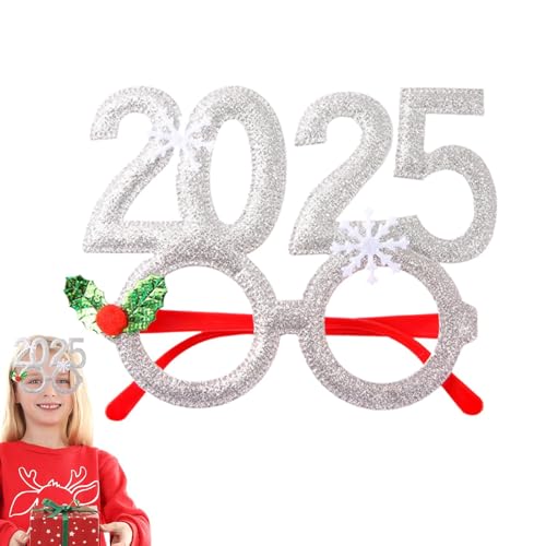 Ruyeiig Foto-Requisiten für Weihnachtsfeiern, Weihnachtsbrillen-Foto-Requisiten,2025 Brillengestelle Dekoration | Wunderschöne und hübsche Anziehaccessoires für Fotoshootings, Feiertagsdekorationen, von Ruyeiig