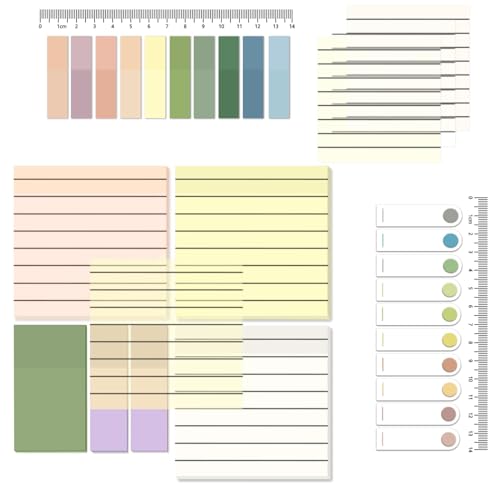 Ruzister 700 Blatt transparente Haftnotizen mit liniertem, klarem, wasserfestem, durchsichtigem Notizblock, selbstklebenden, durchscheinenden, beschreibbaren von Ruzister