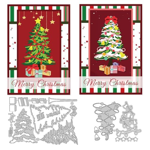 Ruzister Weihnachtsbaum Stanzformen zum Basteln von Karten, Weihnachtsfeier Geschenk Stanzformen, Stanzformen aus Karbonstahl, Scrapbooking, Prägeschablonen, stanzformen von Ruzister