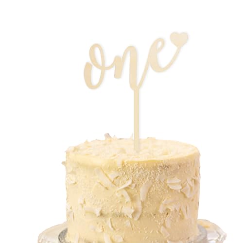 Baby-Kuchenaufsatz zum 1. Geburtstag, Holz Cake Topper für Fotoautomaten-Requisiten, Party-Kuchenzerschlag-Dekorations-Zubehör(120x100 mm) von Rwoythk