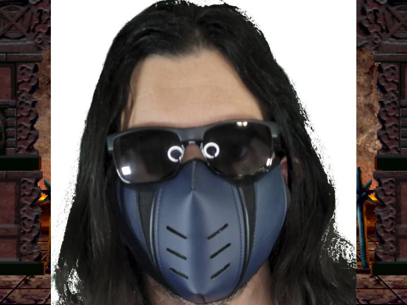 Mortal Kombat Vollgesicht Maske Blau Marine Subzero Skorpion Rauch Noob Saibot Reptil Cosplay Ninja Kostüm Game Halloween Verstellbar Waschbar von RyanzTreasureTrove