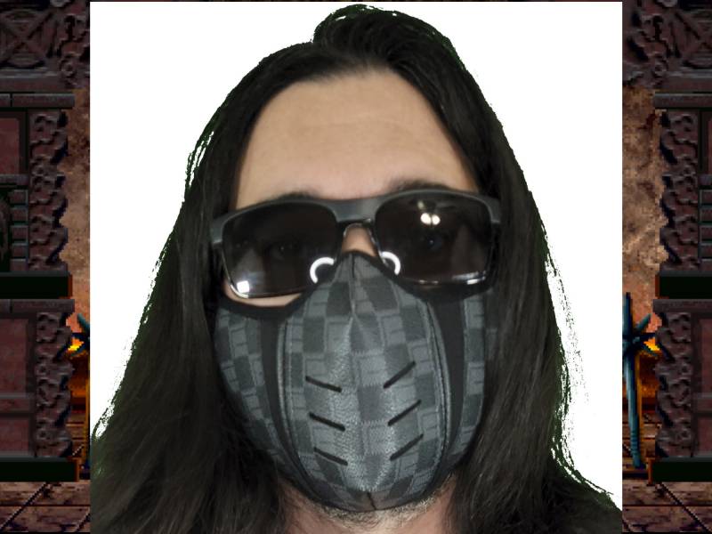 Mortal Kombat Vollgesicht Maske Schwarz Grau Subzero Skorpion Rauch Noob Saibot Kariert Cosplay Ninja Kostüm Game Halloween Party Waschbar Usa von RyanzTreasureTrove