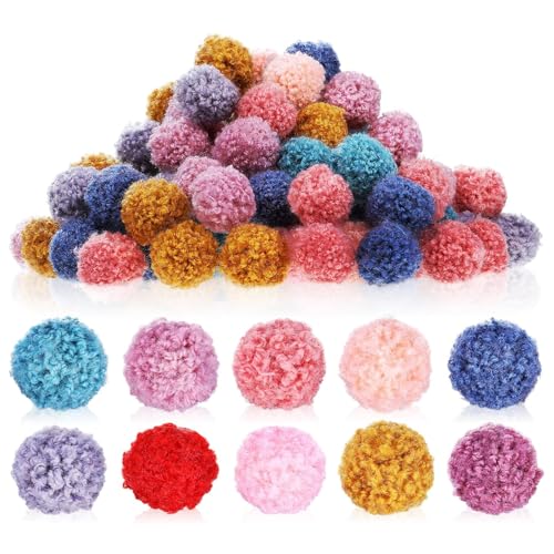 Ryaupy Pompons, Bunte Bommeln, Mini Pompon, Flauschigem Plüsch Bälle Pompon Set zum Basteln, DIY Kreative Handwerk (1.5cm) von Ryaupy