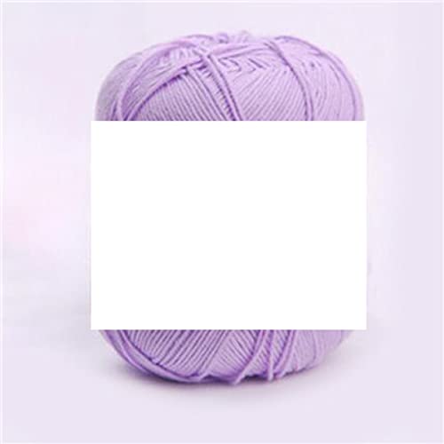 Garn, Garn zum Häkeln, 100% Kaschmir-Baumwollgarn for Stricken, Häkeln, Handwolle, Baumwollgarn, Lot for Weben, Garn for Handstrickzubehör(Light Purple) von RybdaFDc