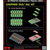 Workable track links - Leopard 2A5/A6/A7 (3D printed) von Rye Field Model