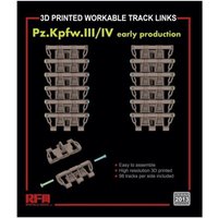 Workable track links - Pz. Kpfw. III /IV early  (3D printed) von Rye Field Model