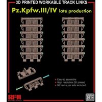 Workable track links - Pz. Kpfw. III /IV late (3D printed) von Rye Field Model