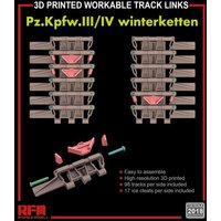 Workable track links - Pz.III/IV Winterketten (3D printed) von Rye Field Model