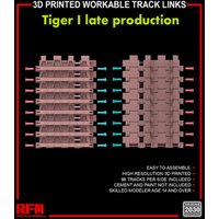 Workable track links - Tiger I late (3D printed) von Rye Field Model