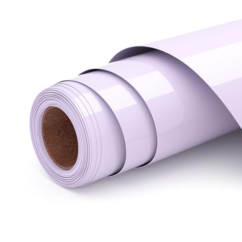 Ryebme HTV Flexfolie Plotter Textil Taro Violett, 30.5 cm x 244 cm Plotterfolie Textil für DIY T-Shirts und Stoffen, Heat Transfer Vinyl Flexfolie Einfach zu Schneiden von Ryebme