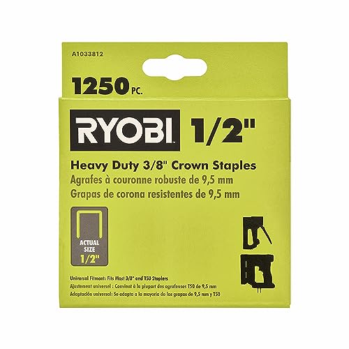 RYOBI A1033812 Heftklammern, robust, 1,250 Stück, 0,95 x 1,27 cm von Ryobi