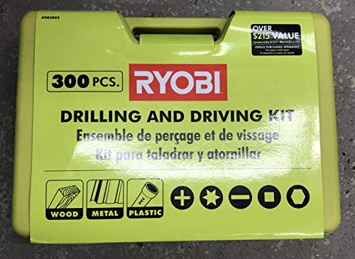 RYOBI Bohrer- und Antriebs-Set aus mehreren Materialien (300-teilig) mit Koffer von Ryobi