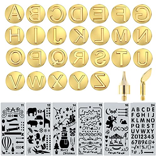 Holzbrennspitzen, Buchstaben, Großbuchstaben, Alphabet, Branding und Personalisierung, Set für Holz und andere Oberflächen, von Holzbuchstaben (Kupfer) von Ryoma