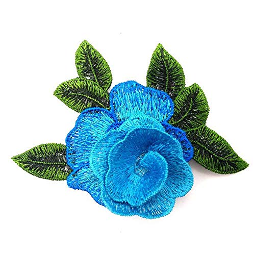 AufnäHer Kinder BüGelbilder Klein Applique Blumen Spitzenkragen Tuch Aufkleber Patch Eisenpflaster für Kleidung Nähen Auf Patches Und Abzeichen blue von Rysmliuhan Shop