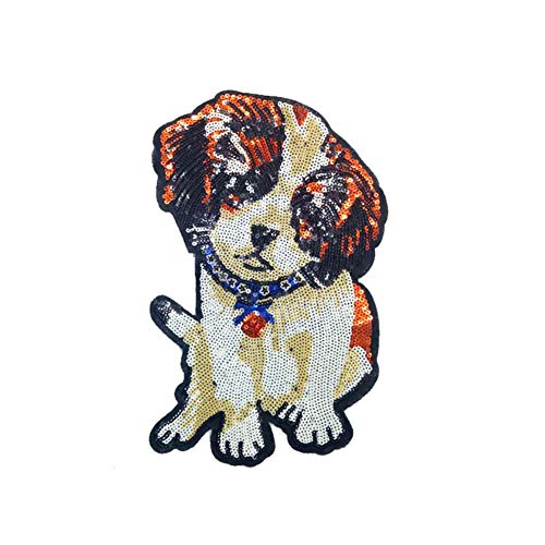 Flicken Zum AufbüGeln Patches Zum AufbüGeln Tuch Aufkleber Patch Eisenpflaster für Kleidung Patches nähen Spitzenkragen Rückenaufnäher für Jacken dog von Rysmliuhan Shop