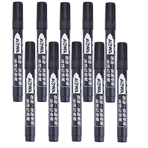 Rysmliuhan Shop Marker Permanent Marker Permanent Marker Stifte Permanent Marker Stift Schwarz Schwarz Marker Stift Marker Stifte Schwarz Schwarz Permanent Marker black10pcs von Rysmliuhan Shop