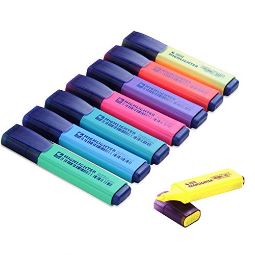 Rysmliuhan Shop Textmarker Leuchtstifte Textmarker Farbige Stifte Textmarker Marker Stifte Textmarker Stifte Für Erwachsene Highlighter Marker Stifte yellow von Rysmliuhan Shop