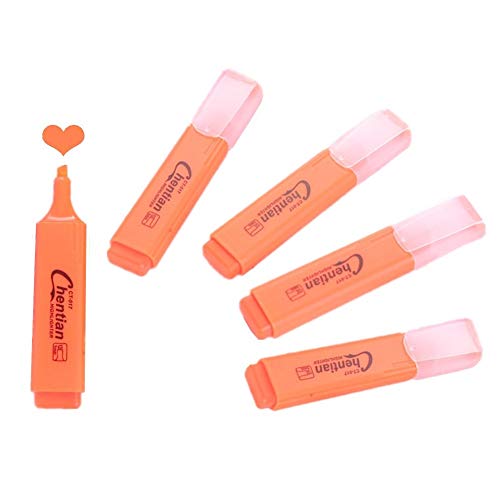 Rysmliuhan Shop Textmarker Pastell Leuchtstifte Farbe Stifte Textmarker Stifte Für Erwachsene Textmarker Marker Stifte Textmarker Stift orange5pcs von Rysmliuhan Shop