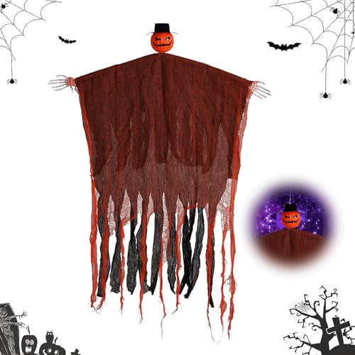 Ryvera Halloween Deko Gruselig, Hängedekoration Horror Halloweendeko 70x90cm Halloween Sensenmann Hängegeister für Spukhaus-Requisiten, Partyzubehör für Garten Tür Outdoor Außen Halloween Dekorationen von Ryvera