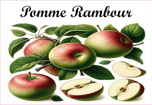 Pomme-Rambour Vinyl-Etiketten für Konserven, 52 x 75 mm, 12 Stück, selbstgemachte Marmelade von S A F I R M E S