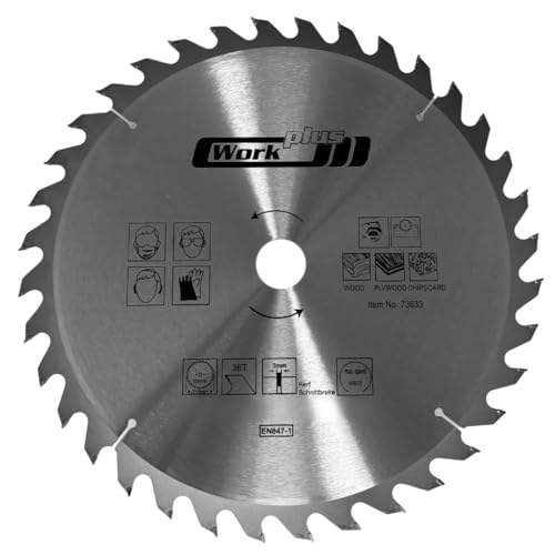 HM Kreissägeblatt 315 x 30 mm, 36 Zähne, für Holz & Kunststoff, Reduzierringe für auf 16/20/22,23/25,4 mm, kompatibel mit Tauchsäge & Kreissäge, nagelfest von S&S-Shop