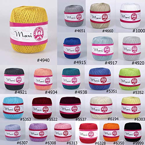 SA-FA Wolle Garn >Maxi< Acryl Baumwolle Polyester Häkeln Stricken Nähen 6x100 g (4940, 1 Paket (6 x 100 g)) von SA-FA