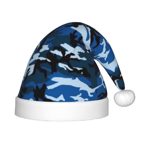 Blauer Camouflage-Druck, Weihnachts-Stirnband-Hut für Unisex, Weihnachtsmann-Kleidung, Weihnachtszubehör, Urlaubszeit von SAAKE