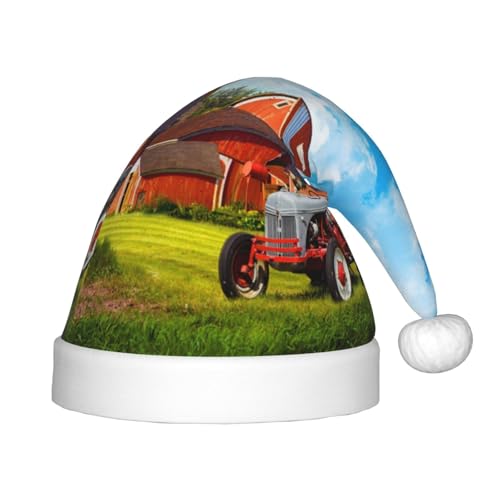 Firmen-Farm-Traktor-Druck, Weihnachts-Stirnband, Hut für Unisex, Weihnachtsmann-Kleidung, Weihnachtszubehör, Urlaubszeit von SAAKE