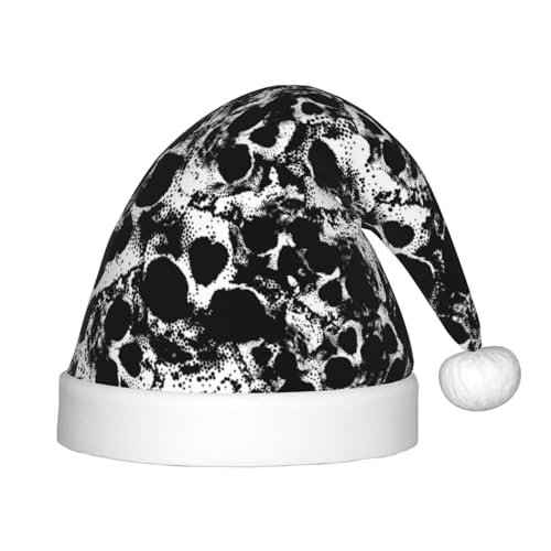 Haarreif mit menschlichem Totenkopf-Aufdruck, Unisex, Weihnachtsmann-Kleidung, Weihnachtszubehör, Urlaubszeit, Schwarz und Weiß von SAAKE