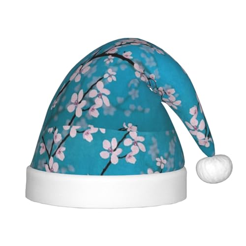 Japanischer Kirschblumen-Druck, Weihnachts-Stirnband, Hut für Unisex, Weihnachtsmann-Kleidung, Weihnachtszubehör, Urlaubszeit von SAAKE