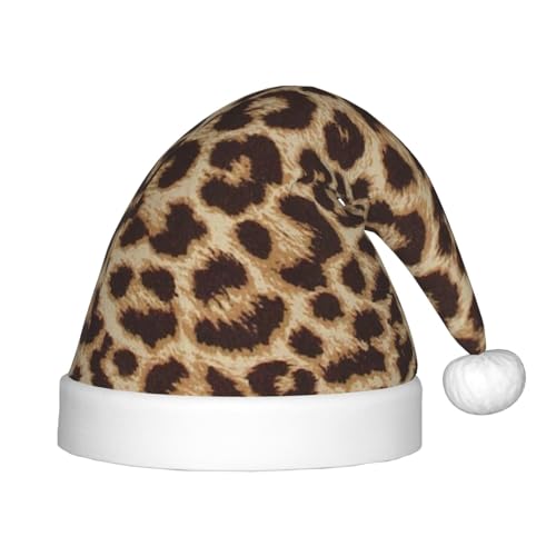 Lustiger Leoparden-Druck, Weihnachts-Stirnband, Mütze für Unisex, Weihnachtsmann-Kleidung, Weihnachtszubehör, Urlaubszeit von SAAKE