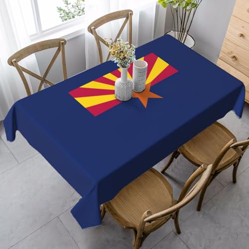 Rechteckige Tischdecke mit Arizona-Staatsflaggen-Druck, Thanksgiving-Tischdecke, dekorative Tischdecke von SABFWF