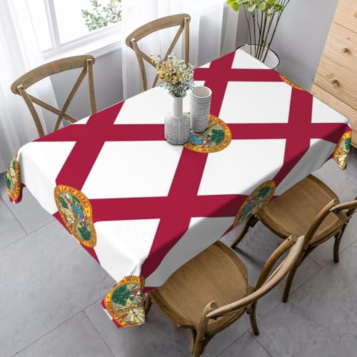 Rechteckige Tischdecke mit Florida-Staatsflaggen-Druck, Thanksgiving-Tischdecke, dekorative Tischdecke von SABFWF