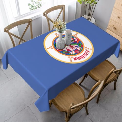 Rechteckige Tischdecke mit Minnesota-Staatsflaggen-Druck, Thanksgiving-Tischdecke, dekorative Tischdecke von SABFWF