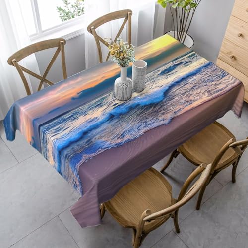 Rechteckige Tischdecke mit Sonnenuntergang am Meer, Thanksgiving-Tischdecke, dekorative Tischdecke Rechteckige Tischdecke mit Sonnenuntergang am Meer, Thanksgiving-Tischdecke, dekorative Tischdecke von SABFWF