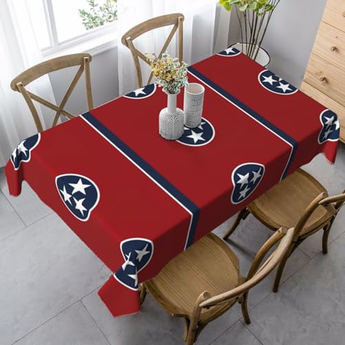 Rechteckige Tischdecke mit Tennessee-Flaggen-Druck, Thanksgiving-Tischdecke, dekorative Tischdecke von SABFWF