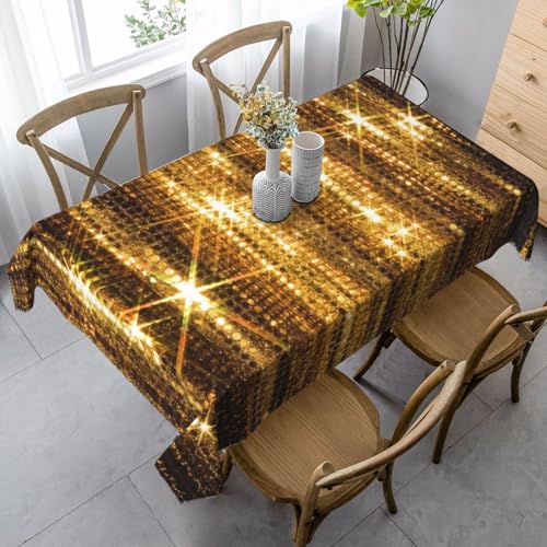 Rechteckige Tischdecke mit goldfarbenem Pailletten-Aufdruck, Thanksgiving-Tischdecke, dekorative Tischdecke von SABFWF