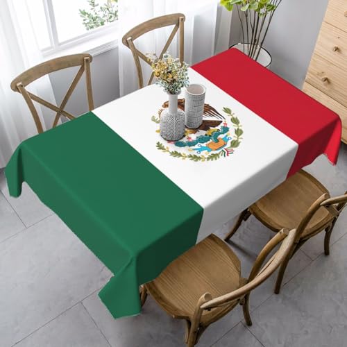 SABFWF Rechteckige Tischdecke, Motiv: Flagge von Mexiko, Thanksgiving Tischdecke, dekorative Tischdecke von SABFWF